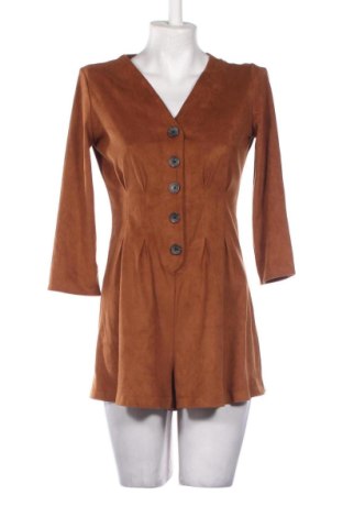 Дамски къс гащеризон Bershka, Размер S, Цвят Кафяв, Цена 32,00 €