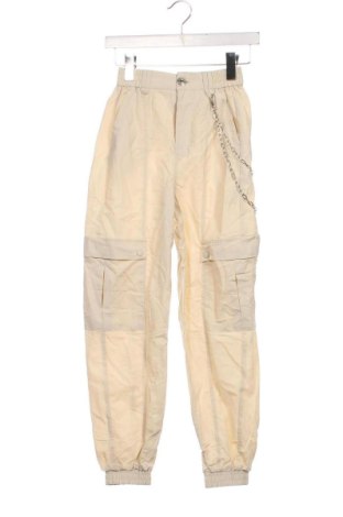 Damskie spodnie Bershka, Rozmiar XXS, Kolor Beżowy, Cena 78,99 zł