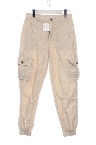 Damskie spodnie Zara, Rozmiar S, Kolor Beżowy, Cena 74,00 zł