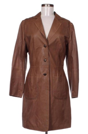 Дамско кожено палто Heine, Размер M, Цвят Кафяв, Цена 255,89 €