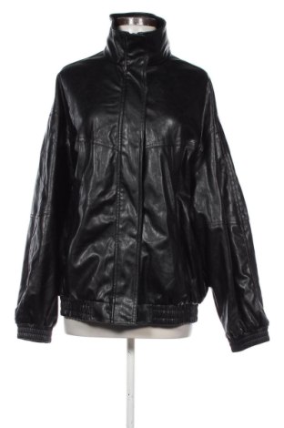 Дамско кожено яке Bershka, Размер M, Цвят Черен, Цена 30,16 €