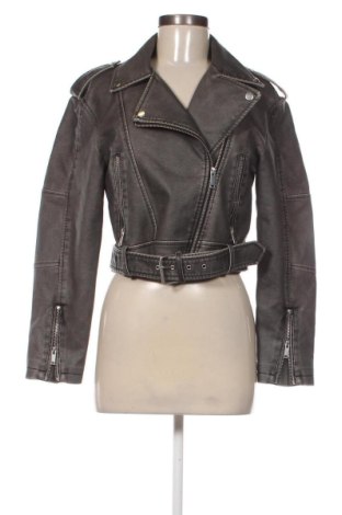 Dámska kožená bunda  Fb Sister, Veľkosť XS, Farba Sivá, Cena  35,95 €
