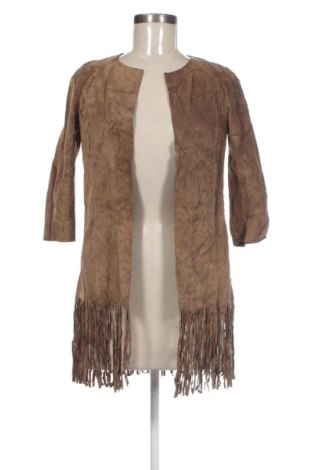 Γυναικείο δερμάτινο μπουφάν Le Coq Sportif, Μέγεθος M, Χρώμα Καφέ, Τιμή 96,99 €