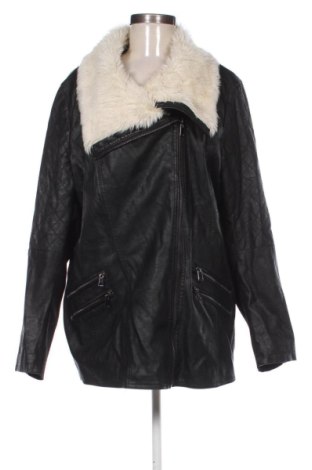 Γυναικείο δερμάτινο μπουφάν Ms Mode, Μέγεθος XXL, Χρώμα Μαύρο, Τιμή 30,00 €