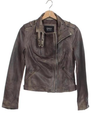 Geacă de piele pentru femei ONLY, Mărime S, Culoare Gri, Preț 542,17 Lei