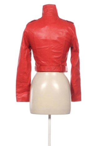 Γυναικείο δερμάτινο μπουφάν Pull&Bear, Μέγεθος S, Χρώμα Κόκκινο, Τιμή 56,99 €