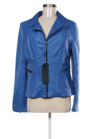 Дамско кожено яке Unbranded, Размер L, Цвят Син, Цена 94,23 €