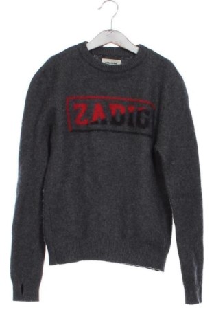 Детски пуловер Zadig & Voltaire, Размер 11-12y/ 152-158 см, Цвят Сив, Цена 35,00 €