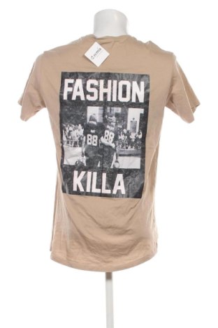 Męski T-shirt Bershka, Rozmiar M, Kolor Brązowy, Cena 53,58 zł