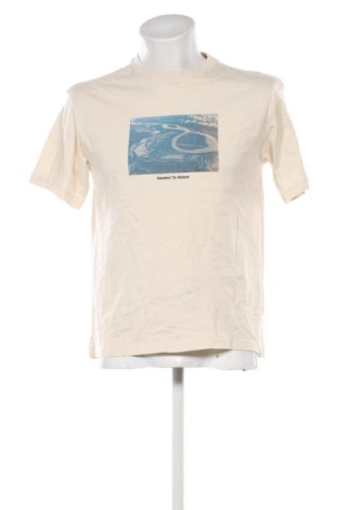 Męski T-shirt H&M, Rozmiar S, Kolor Beżowy, Cena 51,99 zł