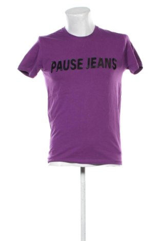 Męski T-shirt Pause Jeans, Rozmiar M, Kolor Fioletowy, Cena 100,85 zł
