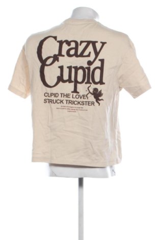 Męski T-shirt Zara, Rozmiar M, Kolor Beżowy, Cena 43,99 zł