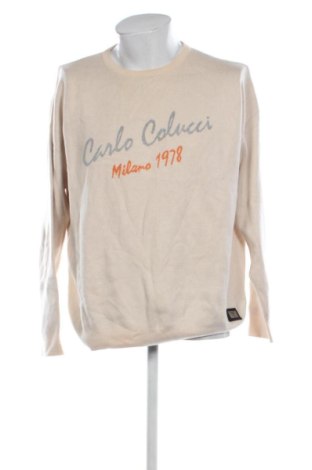 Herrenpullover Carlo Colucci, Größe M, Farbe Beige, Preis € 93,99