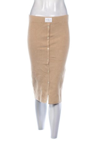Szoknya Calvin Klein Jeans, Méret S, Szín Bézs, Ár 47 839 Ft
