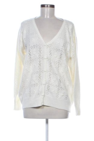 Damen Strickjacke Unbranded, Größe L, Farbe Weiß, Preis 11,00 €