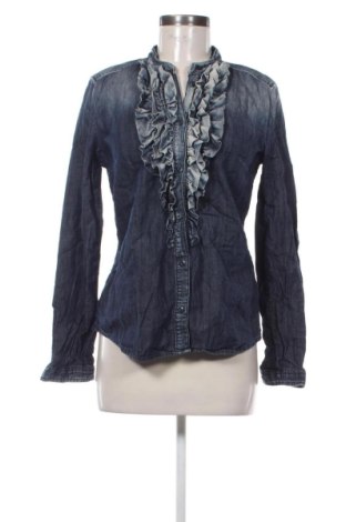 Γυναικείο πουκάμισο Sisley, Μέγεθος M, Χρώμα Μπλέ, Τιμή 33,99 €