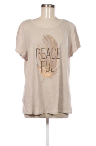 Dámské tričko Ever.me by Takko Fashion, Velikost XL, Barva Béžová, Cena  199,00 Kč