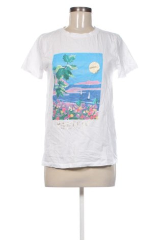 Γυναικείο t-shirt Stradivarius, Μέγεθος M, Χρώμα Λευκό, Τιμή 7,99 €