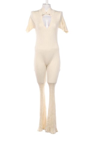 Damski długi kombinezon Pretty Little Thing, Rozmiar M, Kolor ecru, Cena 207,99 zł