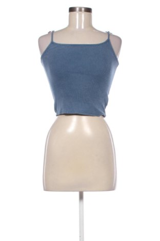 Damska koszulka na ramiączkach Sinsay, Rozmiar S, Kolor Niebieski, Cena 37,51 zł