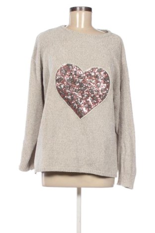 Дамски пуловер Jean Pascale, Размер L, Цвят Сив, Цена 7,66 €