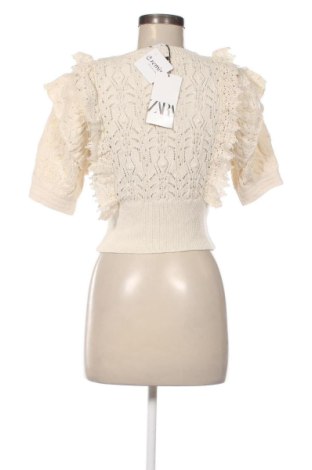 Pulover de femei Zara, Mărime M, Culoare Bej, Preț 196,99 Lei