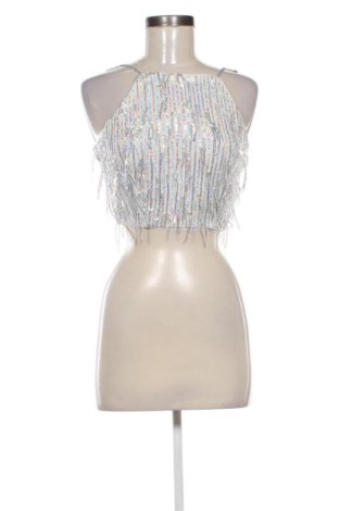 Damentop Bershka, Größe S, Farbe Silber, Preis 11,00 €