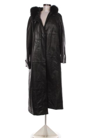 Дамско кожено палто Unbranded, Размер M, Цвят Черен, Цена 78,22 €