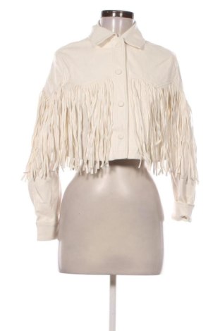 Damen Lederjacke Bershka, Größe XS, Farbe Weiß, Preis € 25,99