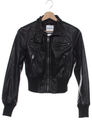 Női bőrdzseki Bershka, Méret XS, Szín Fekete, Ár 9 272 Ft