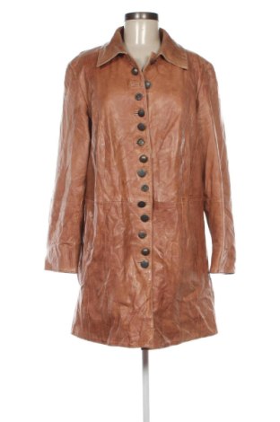 Damska kurtka skórzana Emilia Lay, Rozmiar 3XL, Kolor Brązowy, Cena 339,99 zł