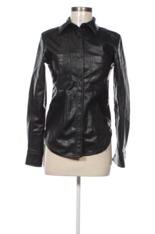 Дамско кожено яке H&M, Размер XS, Цвят Черен, Цена 30,16 €