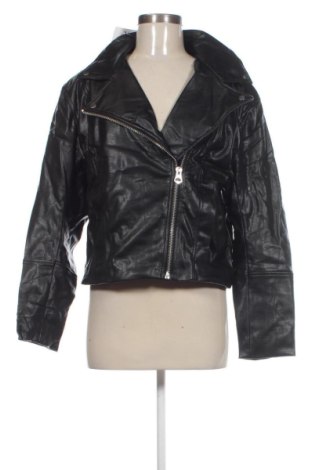 Дамско кожено яке H&M Divided, Размер L, Цвят Черен, Цена 15,84 €