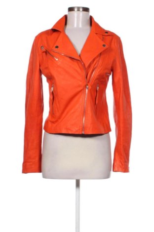 Дамско кожено яке Isaco & Kawa, Размер M, Цвят Оранжев, Цена 31,73 €
