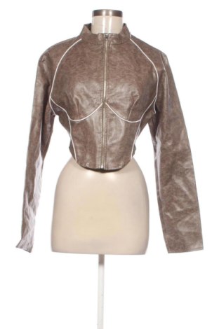 Damen Lederjacke Pretty Little Thing, Größe XL, Farbe Braun, Preis € 38,99
