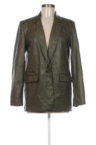 Geacă de piele pentru femei Pull&Bear, Mărime M, Culoare Verde, Preț 183,99 Lei
