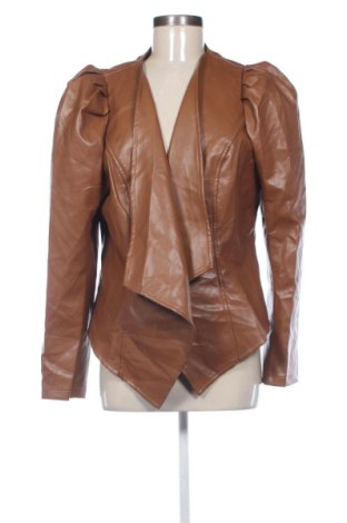 Дамско кожено яке SHEIN, Размер XL, Цвят Кафяв, Цена 12,78 €
