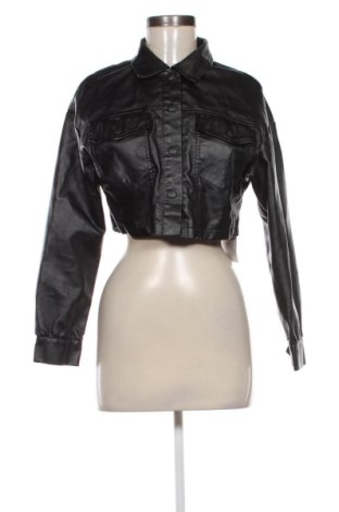 Дамско кожено яке SHEIN, Размер S, Цвят Черен, Цена 15,73 €