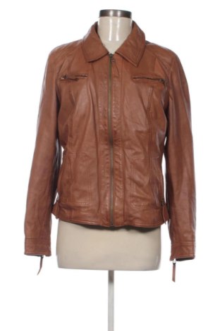 Geacă de piele pentru femei Unbranded, Mărime L, Culoare Maro, Preț 307,99 Lei