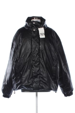 Дамско кожено яке Zara, Размер L, Цвят Черен, Цена 34,25 €