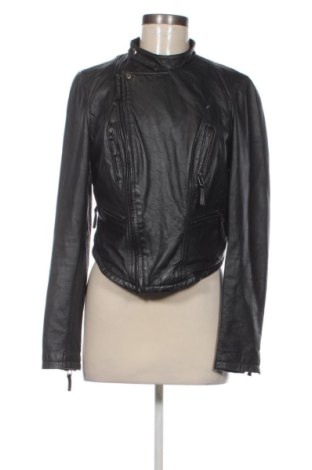 Дамско кожено яке Zara, Размер L, Цвят Черен, Цена 48,57 €