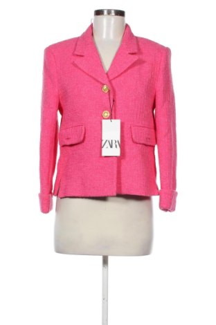 Дамско сако Zara, Размер M, Цвят Розов, Цена 25,05 €