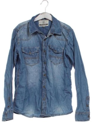 Kinderhemd Piazza Italia, Größe 9-10y/ 140-146 cm, Farbe Blau, Preis 7,99 €