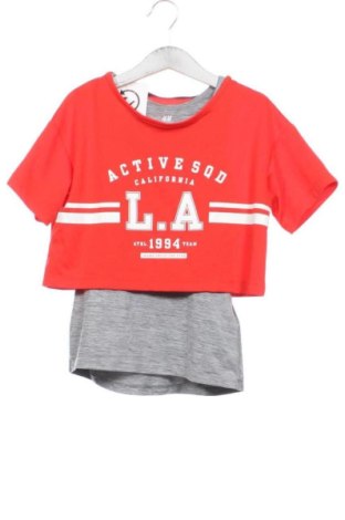 Kinder T-Shirt H&M Sport, Größe 6-7y/ 122-128 cm, Farbe Mehrfarbig, Preis 4,99 €