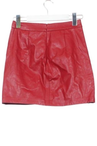 Kožená sukně  Stradivarius, Velikost XS, Barva Červená, Cena  454,00 Kč