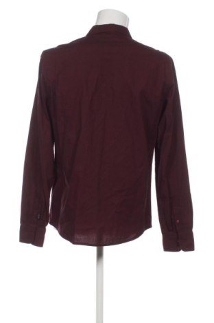 Ανδρικό πουκάμισο Bershka, Μέγεθος L, Χρώμα Κόκκινο, Τιμή 11,99 €