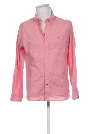 Męska koszula Tommy Hilfiger, Rozmiar L, Kolor Różowy, Cena 201,99 zł