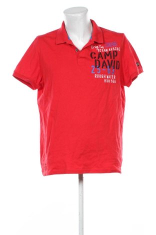 Męski T-shirt Camp David, Rozmiar XL, Kolor Czerwony, Cena 129,99 zł
