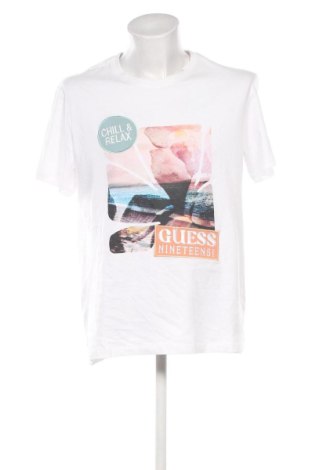 Męski T-shirt Guess, Rozmiar L, Kolor Biały, Cena 188,99 zł