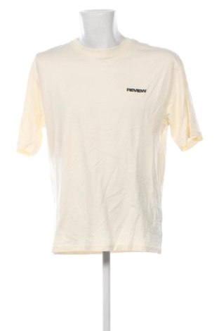 Męski T-shirt Review, Rozmiar L, Kolor ecru, Cena 34,99 zł